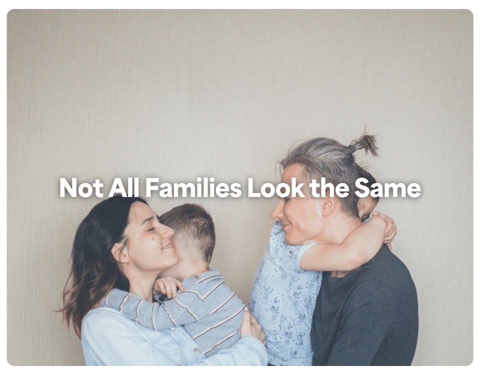 Not all families look the same, and that's okay. That's actually a really good thing. God made us all unique on purpose. 